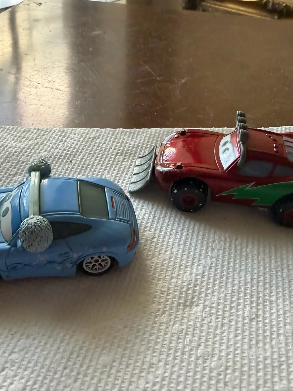 Christmas lighting McQueen and Christmas sally play condition/fair condition